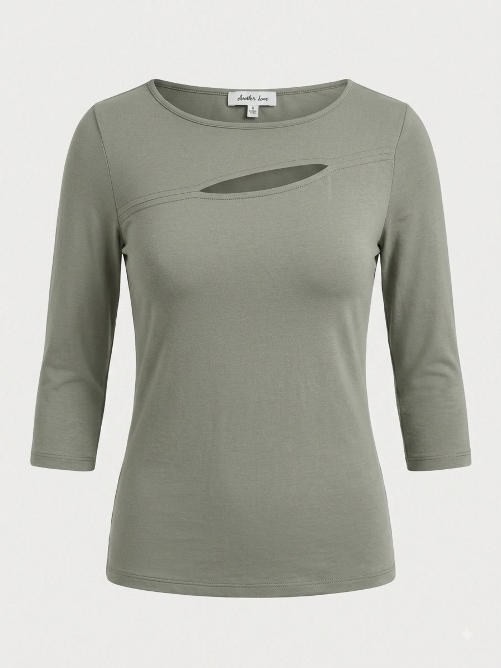 Another Love Olive Green Short Sleeve Boatneck Top